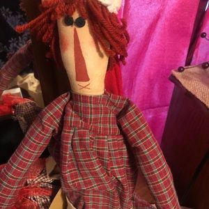Primitive December calendar rag doll